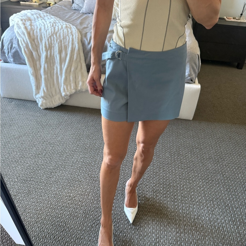 Rag & Bone Light Blue Sasha Twill Skort - Picture 5 of 6